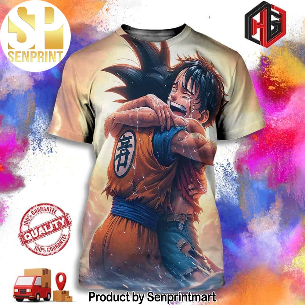 Son Goku Dragon Ball X Luffy One Piece Full Printing Shirt – Senprintmart Store 3033