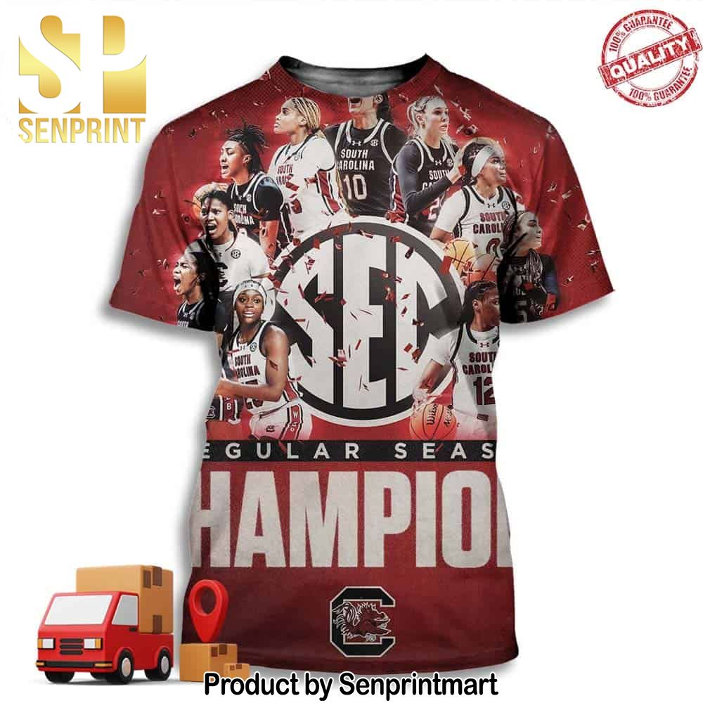 South Carolina Women’s Basketball SEC Regular Season Champions Full Printing Shirt – Senprintmart Store 3212