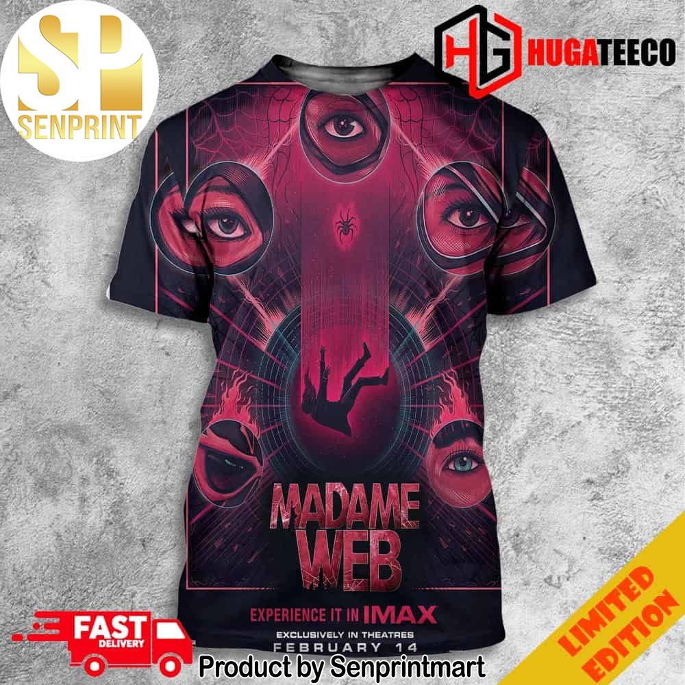 The Hollywood Handle New Poster For Madame Web In Theaters On February 14 2024 All Over Print T-Shirt – Senprintmart Store 3290