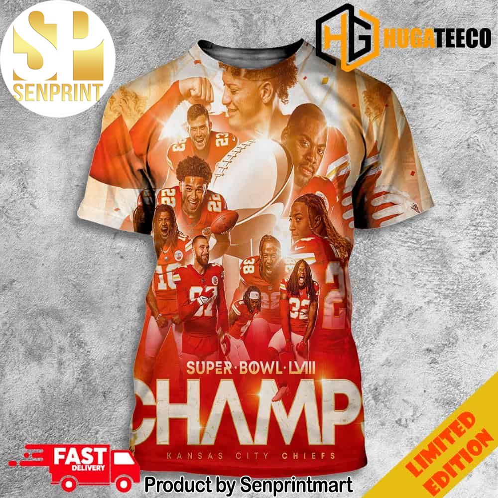 The Kansas City Chiefs Are Super Bowl LVIII Champions NFL Playoffs 2023-2024 Full Printing Shirt – Senprintmart Store 3262