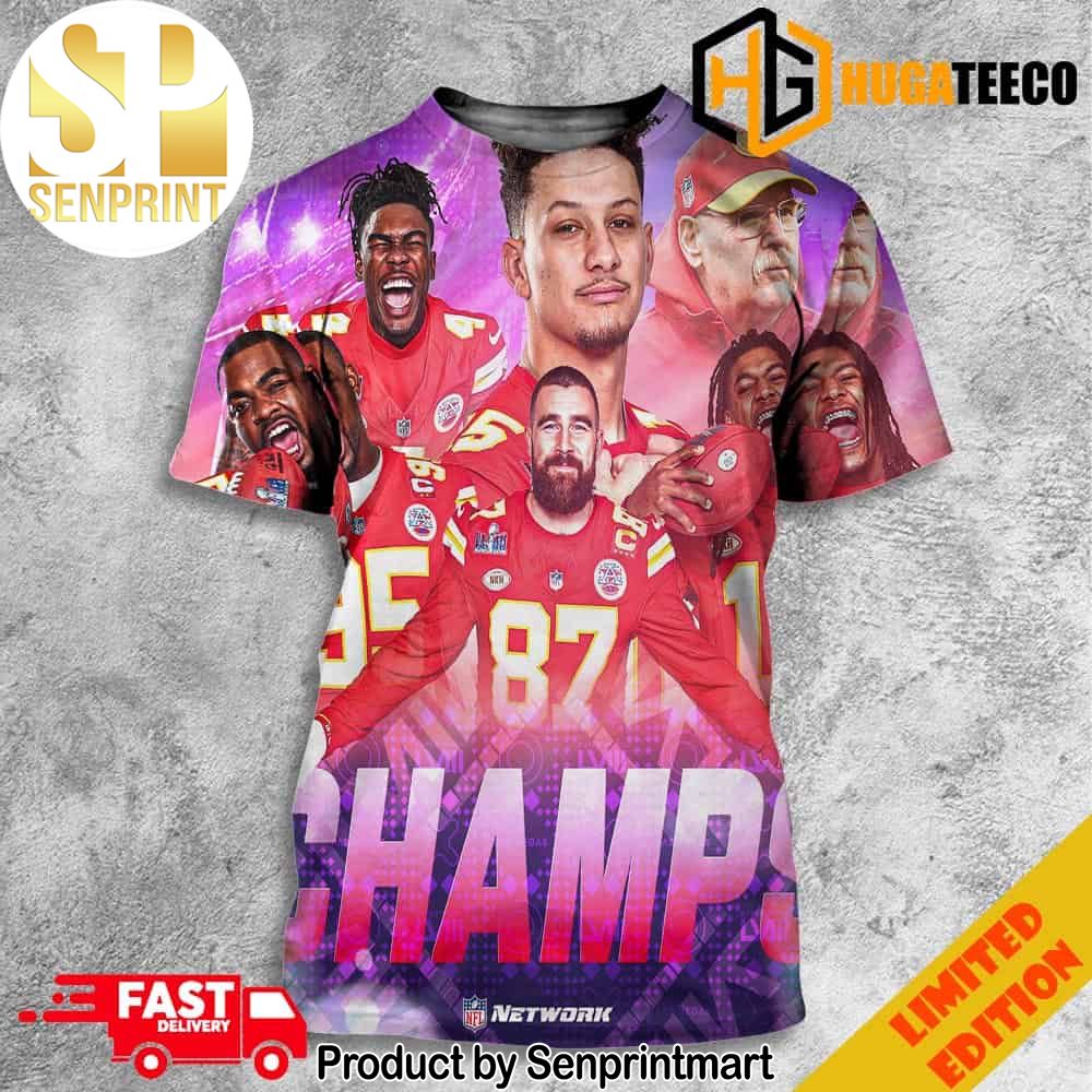 The Kansas City Chiefs Go Back To Back Congratulations Super Bowl LVIII 2023-2024 Champions NFL Playoffs Full Printing Shirt – Senprintmart Store 3261