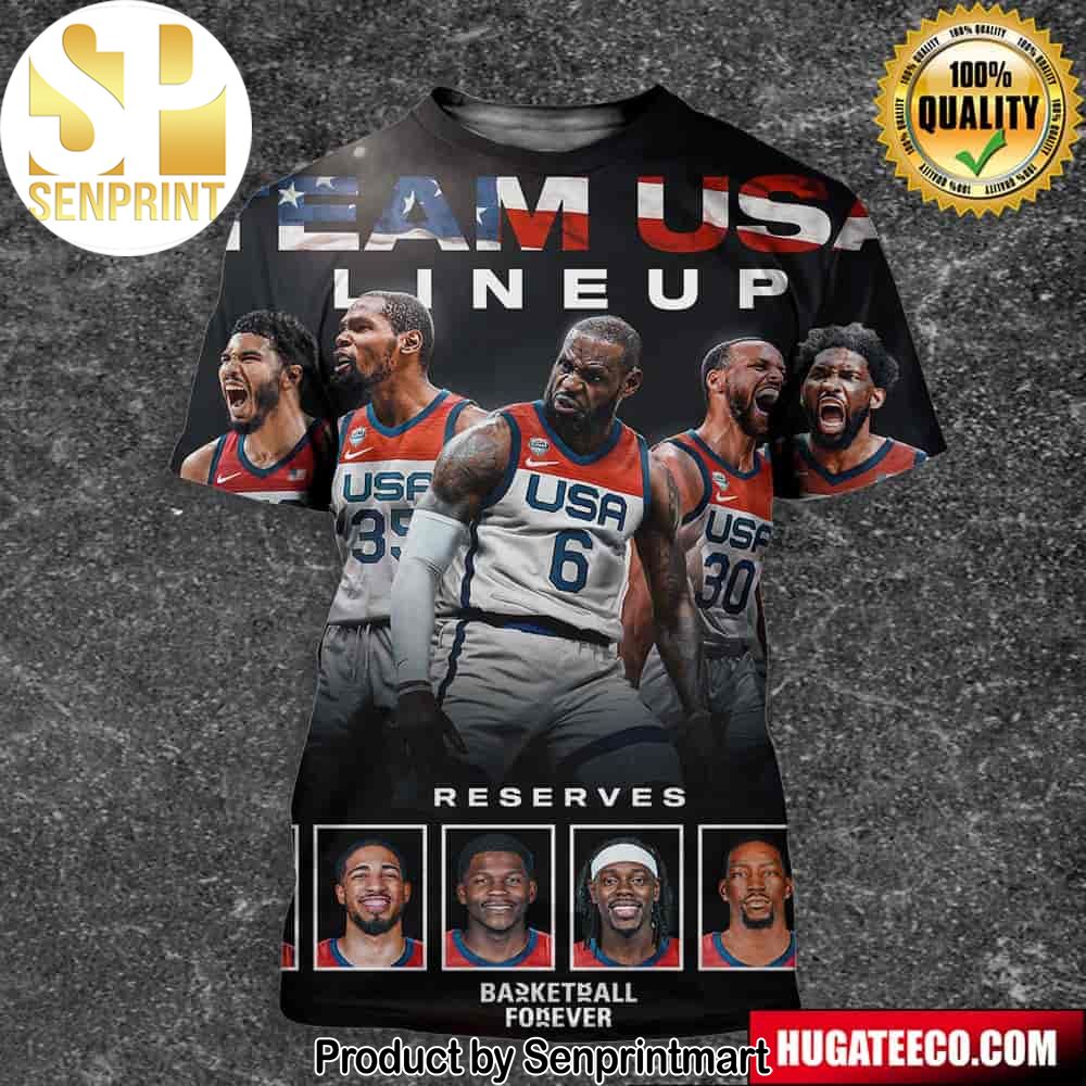 United States National Basketball USA Team Lineup Olympic Basketball Forever Unisex 3D Shirt – Senprintmart Store 2722