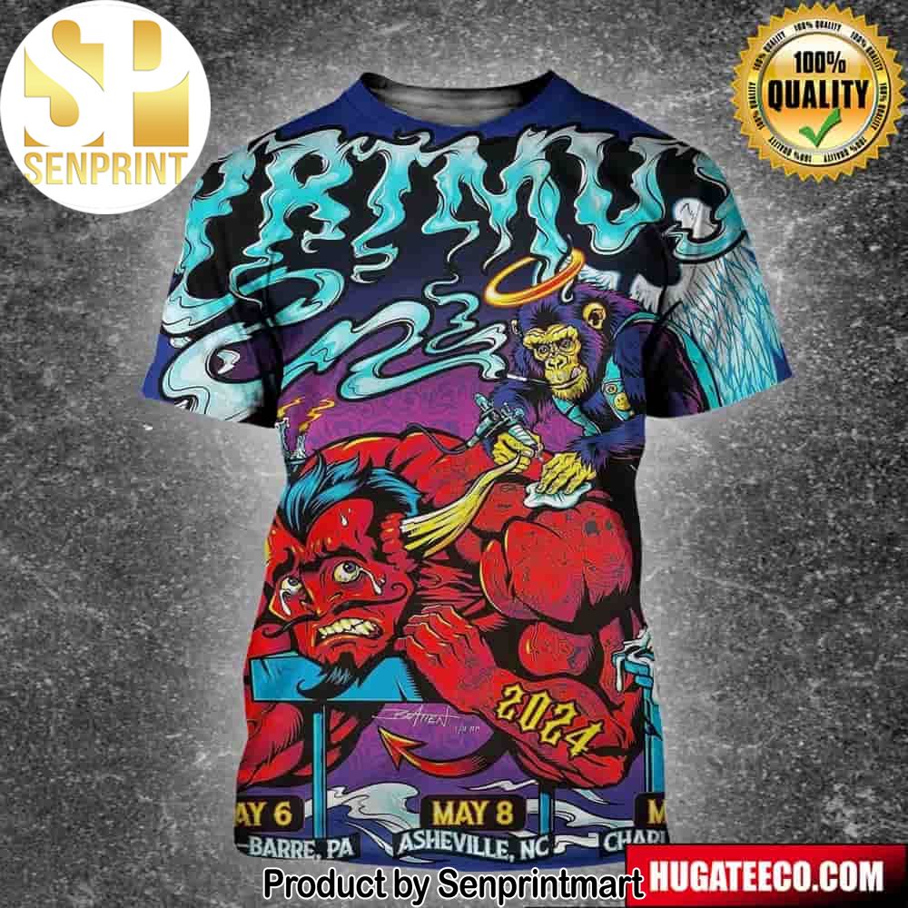 Vip Poster For A Few Different Primus Shows The Wilkes-Barre Pa Asheville NC And Charleston Sc Shows On May 6-8-9 2024 Unisex 3D Shirt – Senprintmart Store 2542