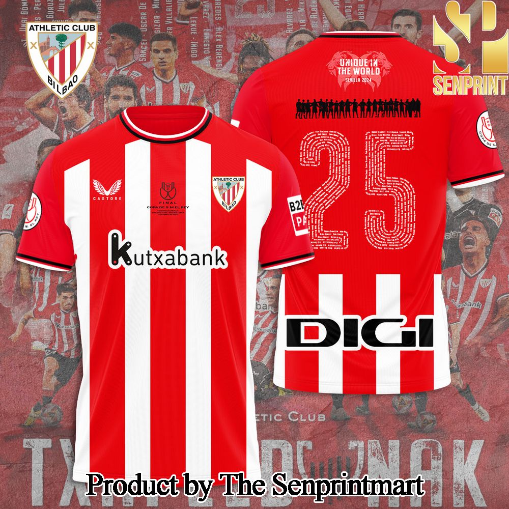 Athletic Bilbao 3D Full Printed Shirt – SEN3363