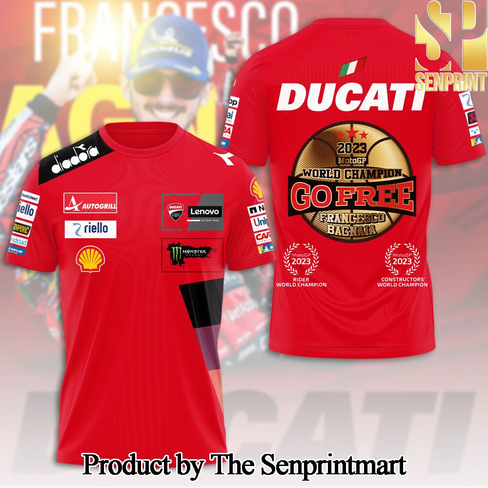 Ducati Lenovo Team x Francesco Bagnaia 3D Full Printed Shirt – SEN5208