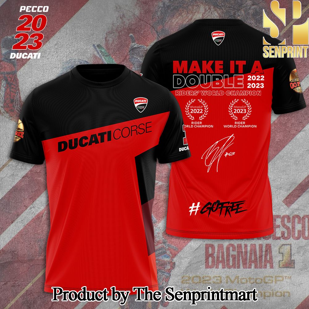 Ducati Lenovo Team x Francesco Bagnaia 3D Full Printed Shirt – SEN5209