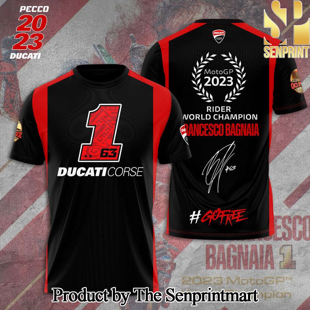 Ducati Lenovo Team x Francesco Bagnaia 3D Full Printed Shirt – SEN5212