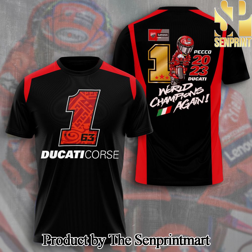 Ducati Lenovo Team x Francesco Bagnaia 3D Full Printed Shirt – SEN5225