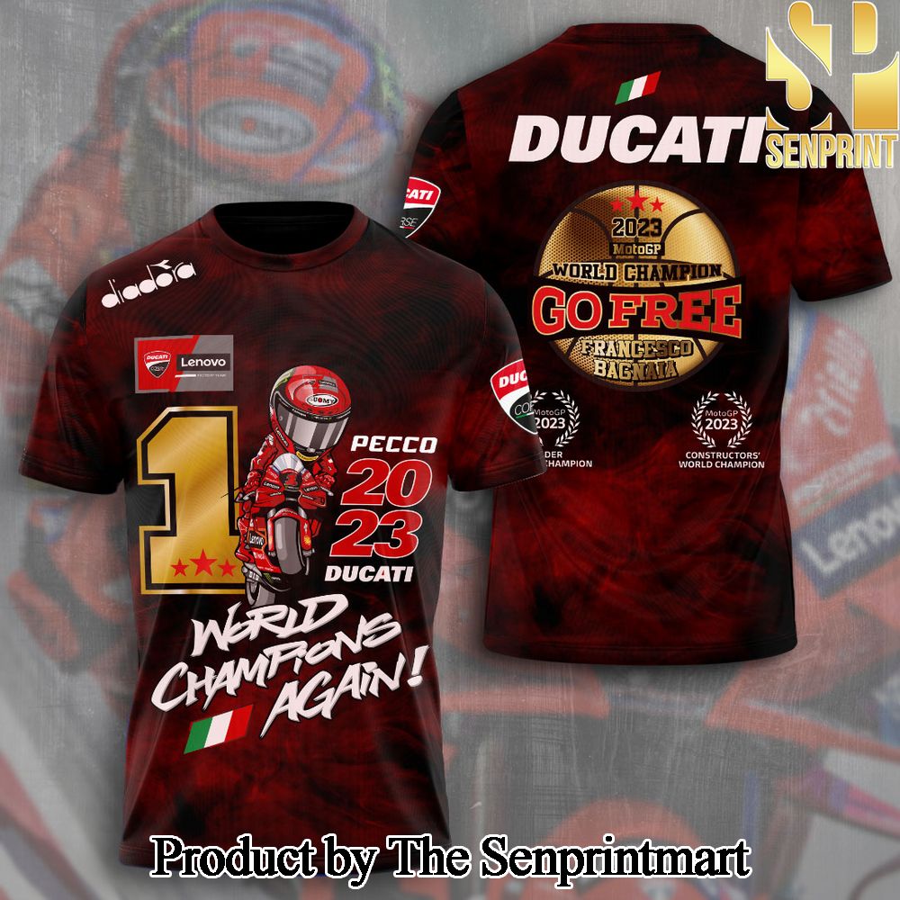 Ducati Lenovo Team x Francesco Bagnaia 3D Full Printed Shirt – SEN5226