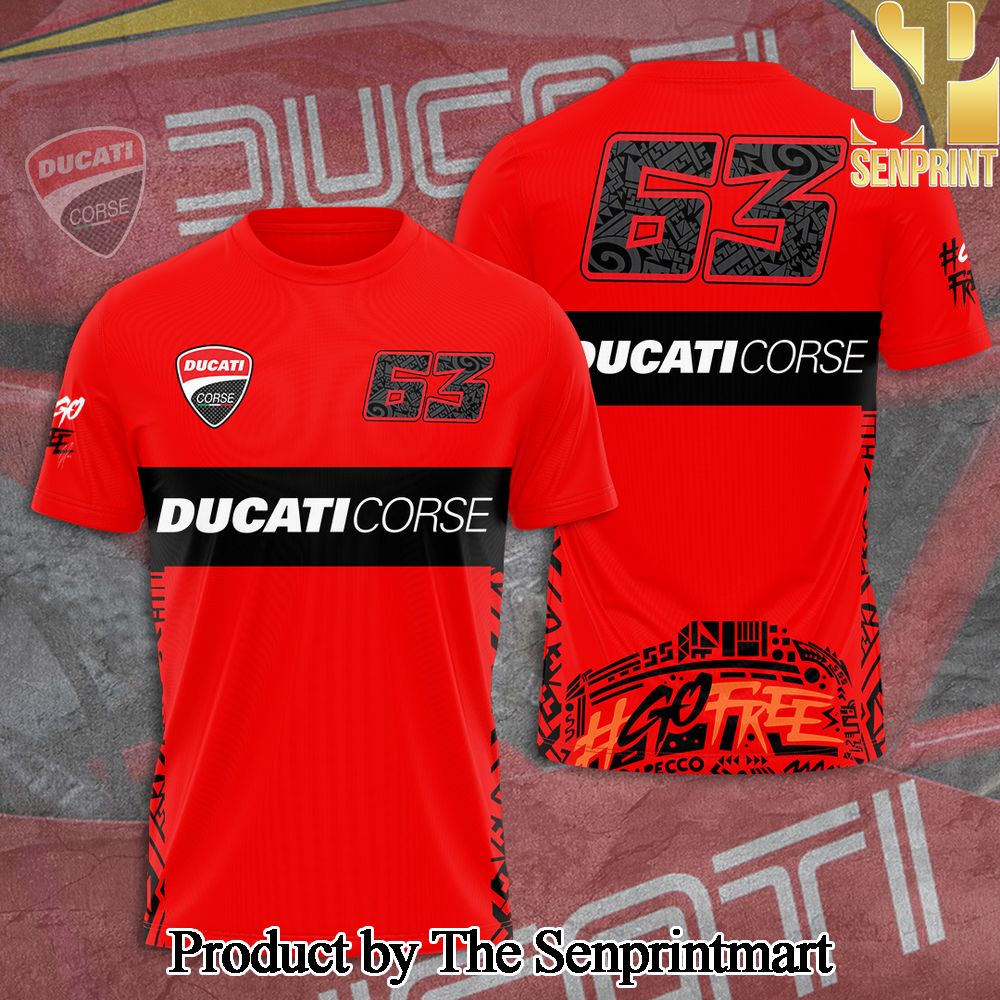 Ducati Lenovo Team x Francesco Bagnaia 3D Full Printed Shirt – SEN5322