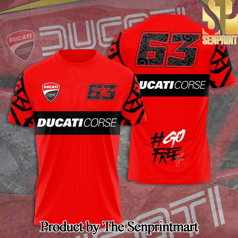 Ducati Lenovo Team x Francesco Bagnaia 3D Full Printed Shirt – SEN5347