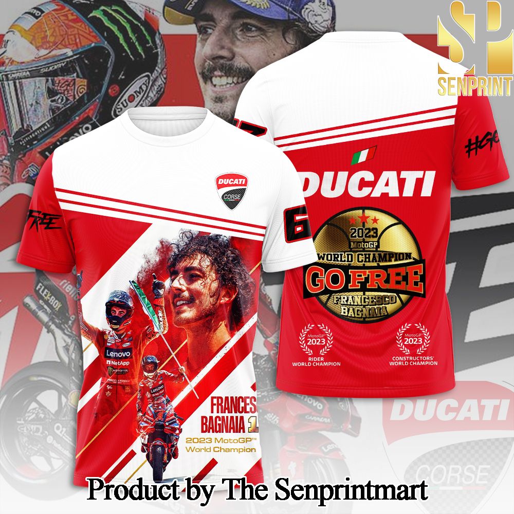 Francesco Bagnaia x Ducati Lenovo Team 3D Full Printed Shirt – SEN5200