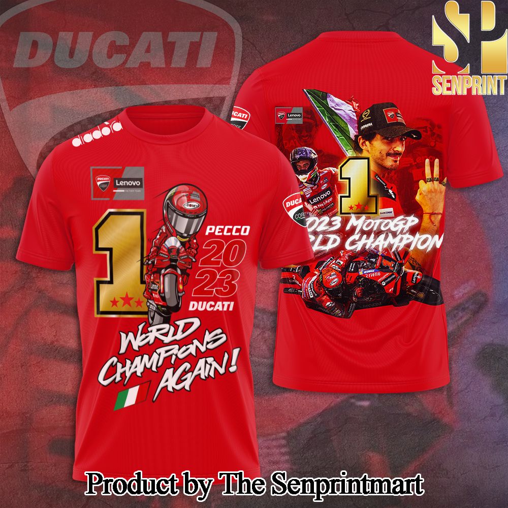 Francesco Bagnaia x Ducati Lenovo Team 3D Full Printed Shirt – SEN5222