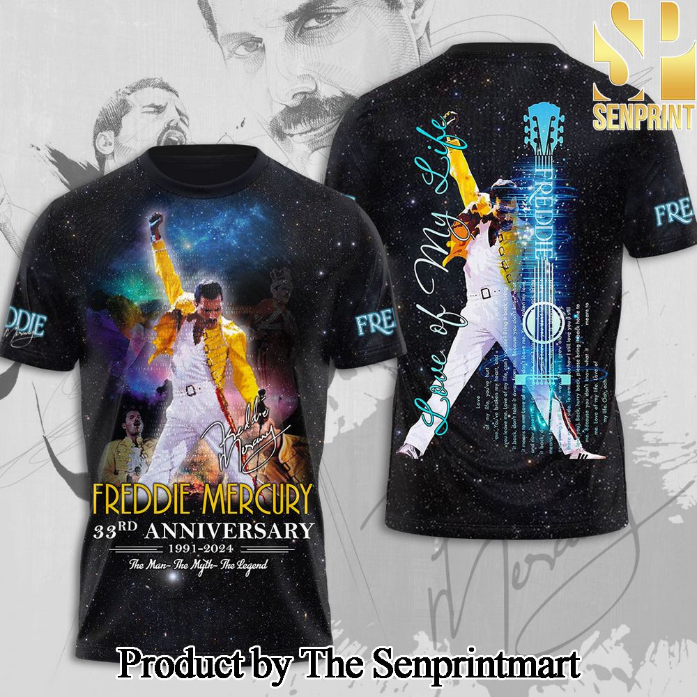 Freddie Mercury 3D Full Printed Shirt – SEN4980