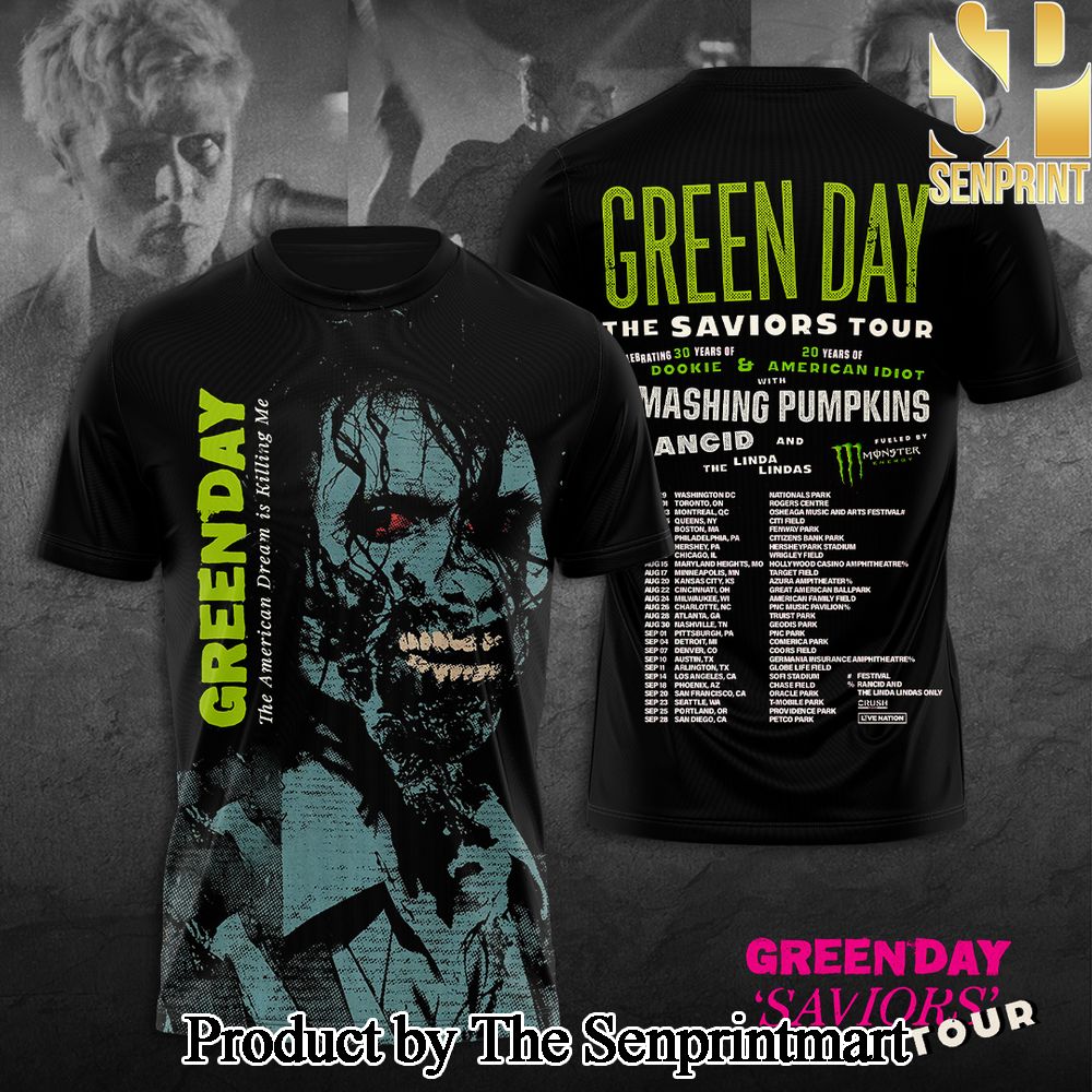 Green Day 3D Full Printed Shirt – SEN5389