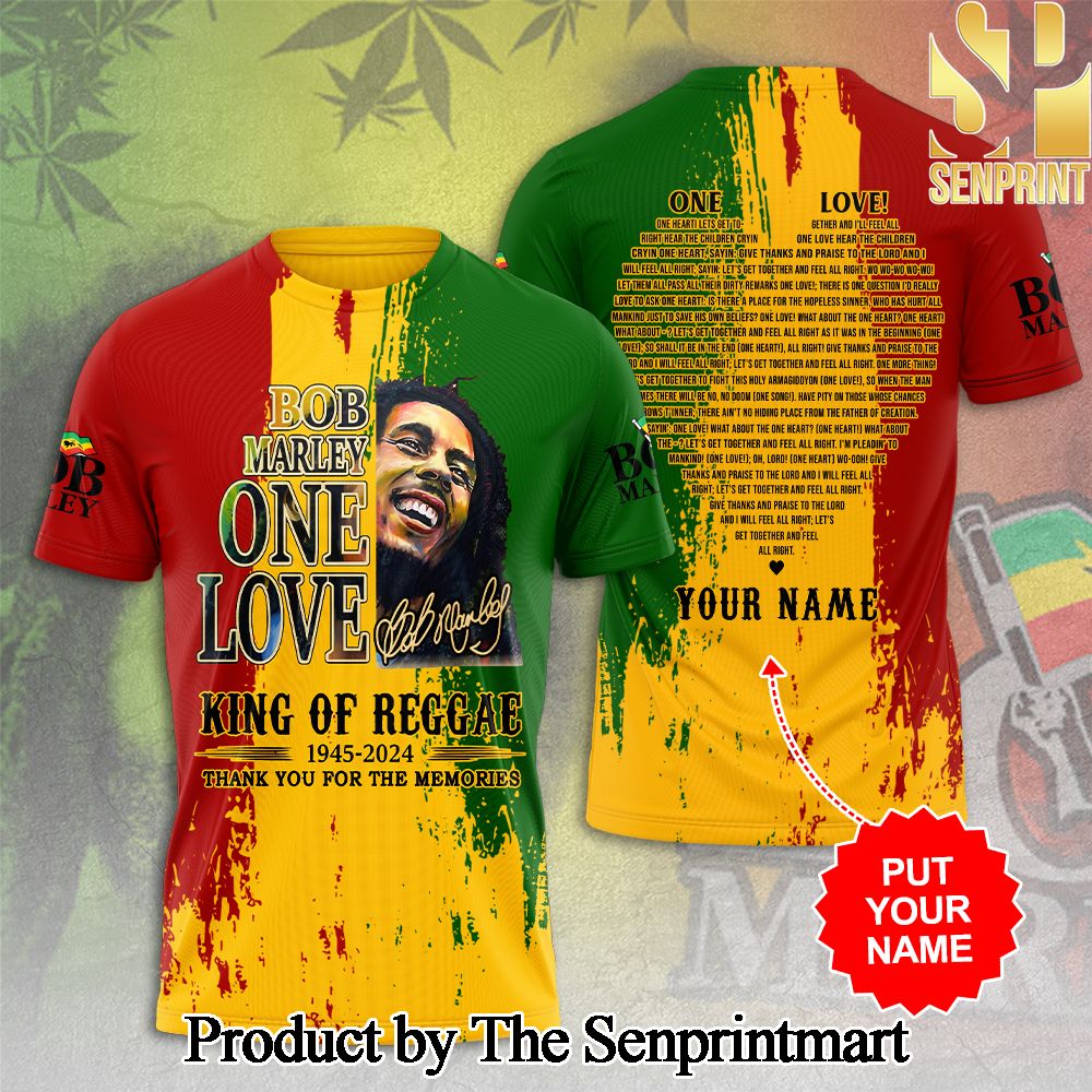 Personalized Bob Marley 3D Full Printed Shirt – SEN5956