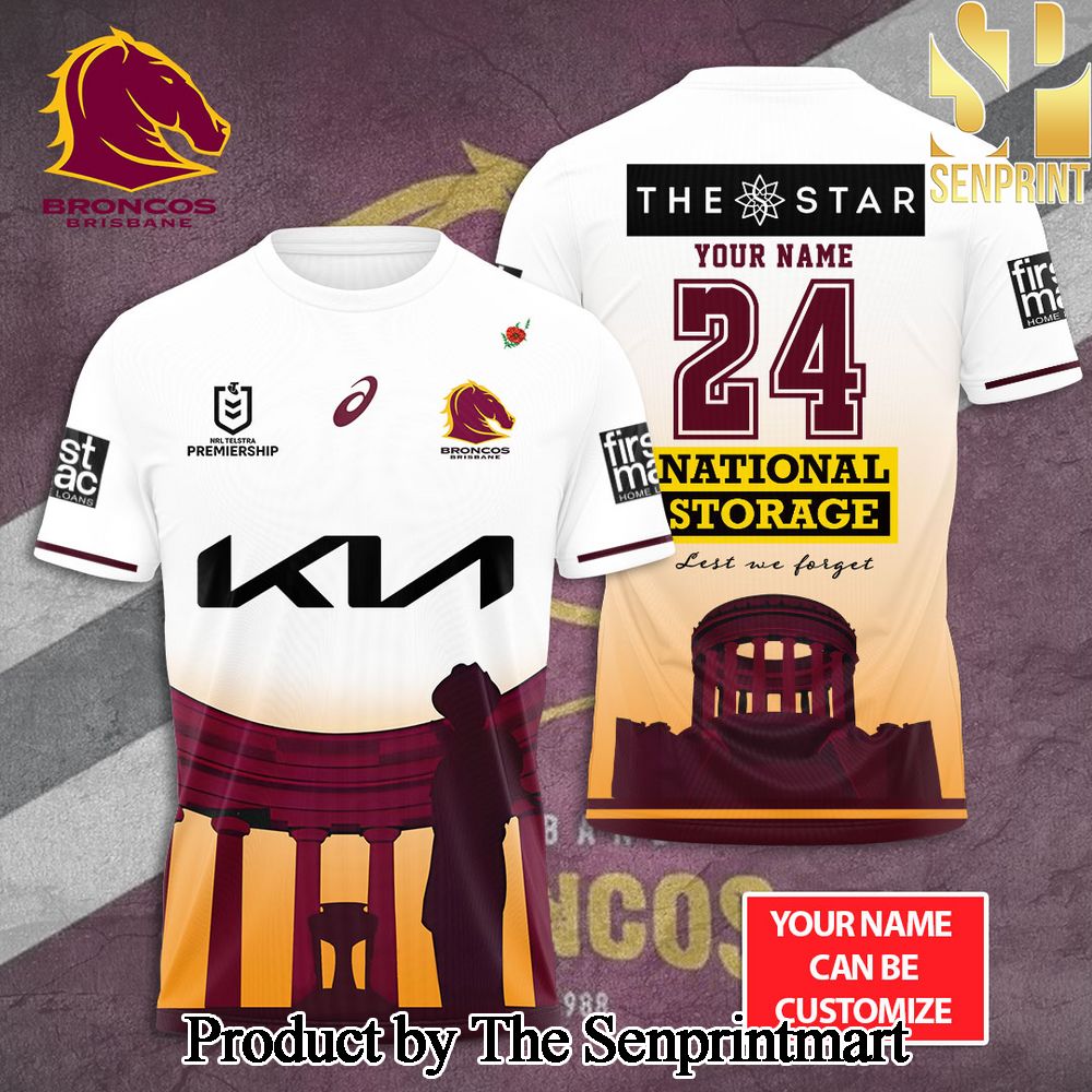 Personalized Brisbane Broncos 3D Full Printed Shirt – SEN3116