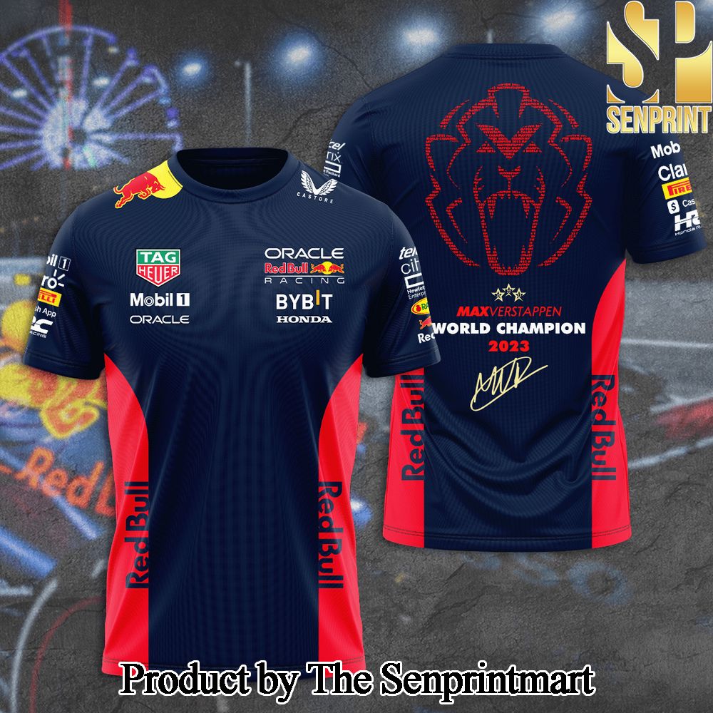 Red Bull Racing F1 2023 Champion 3D Full Printed Shirt – SEN6121