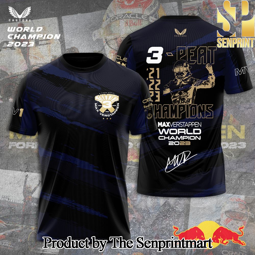 Red Bull Racing F1 2023 Champion 3D Full Printed Shirt – SEN6579