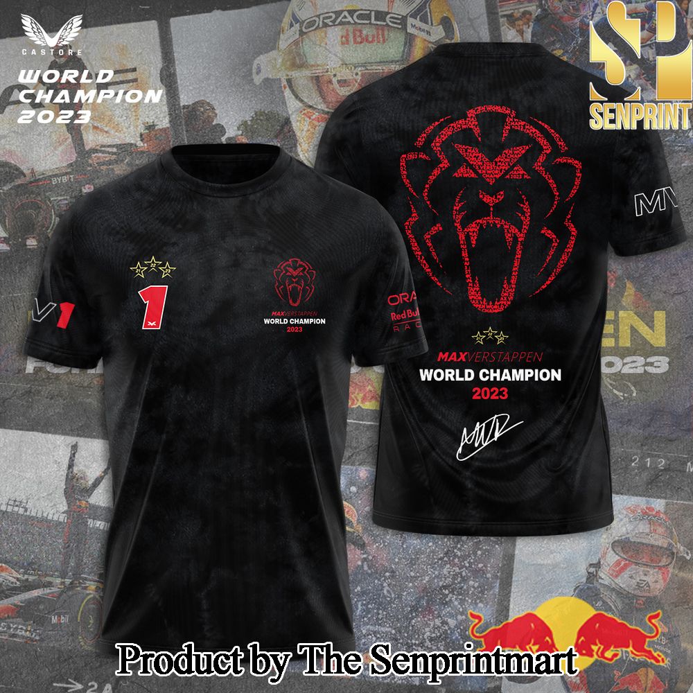 Red Bull Racing F1 2023 Champion 3D Full Printed Shirt – SEN6582