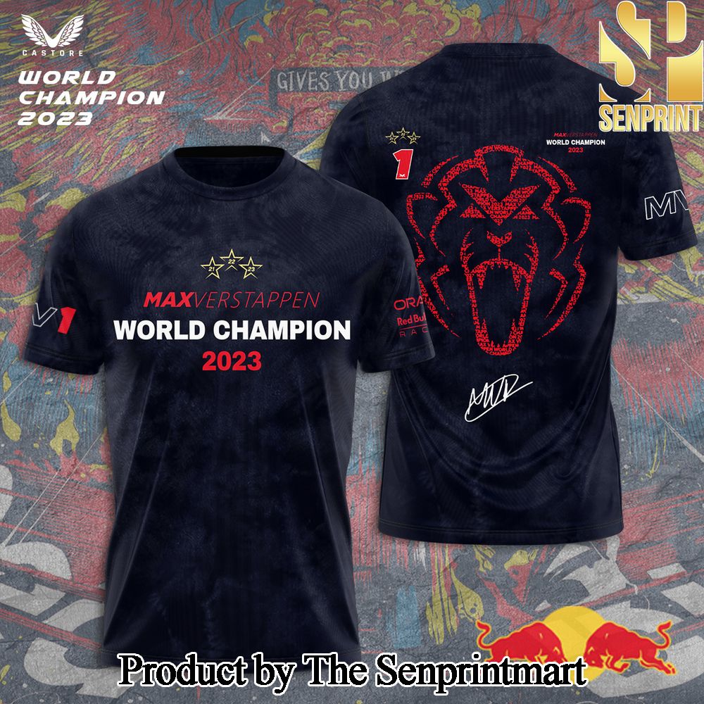 Red Bull Racing F1 2023 Champion 3D Full Printed Shirt – SEN6583