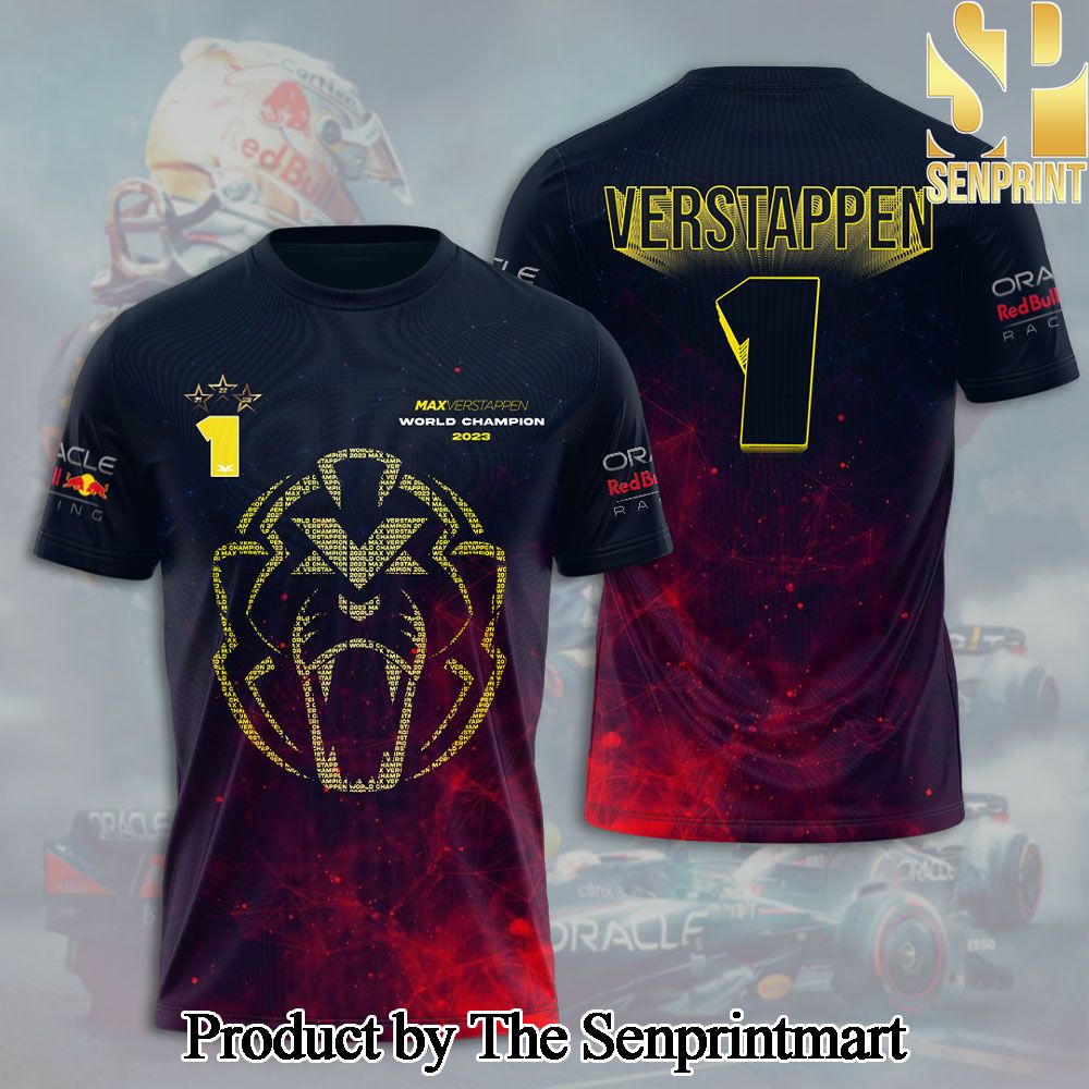 Red Bull Racing F1 2023 Champion 3D Full Printed Shirt – SEN6593