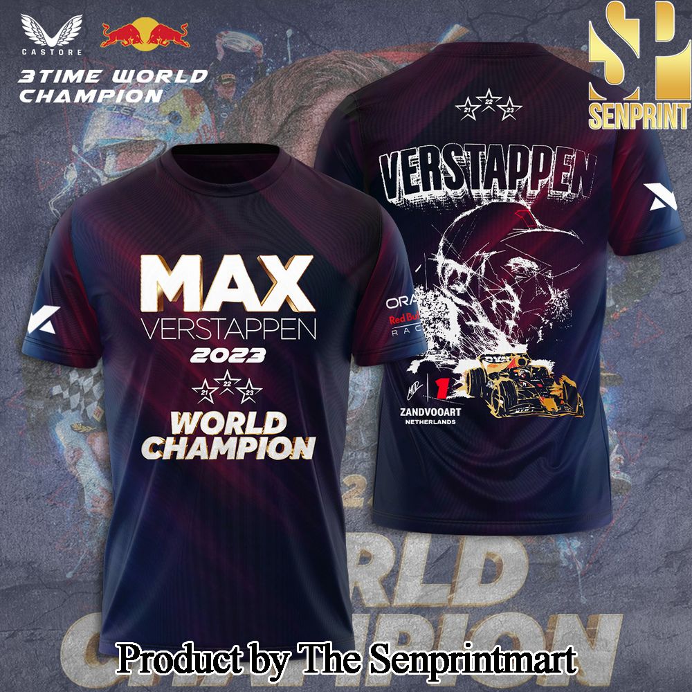 Red Bull Racing F1 2023 Champion 3D Full Printed Shirt – SEN6595