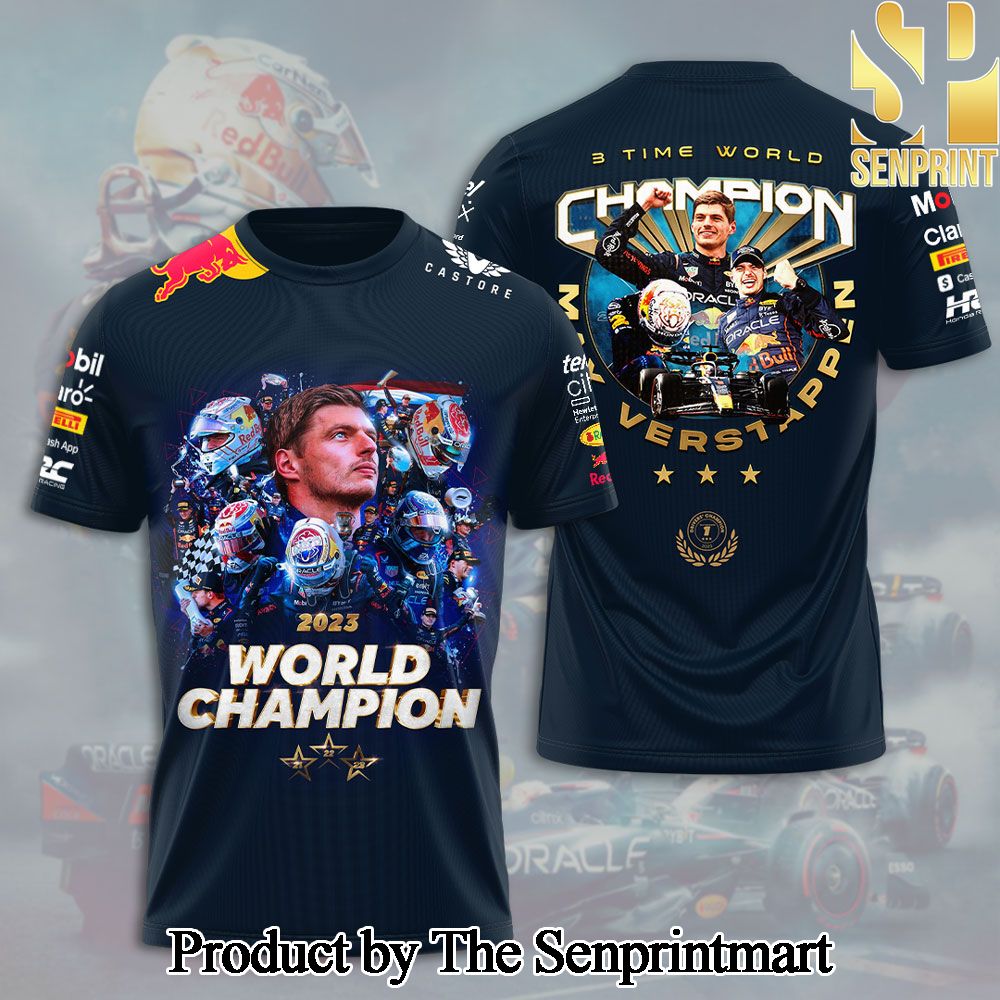 Red Bull Racing F1 2023 Champion 3D Full Printed Shirt – SEN6598