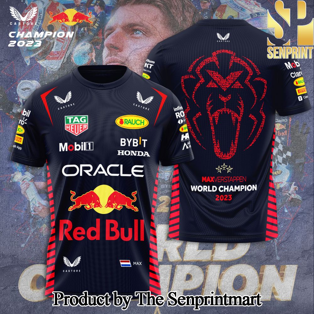 Red Bull Racing F1 2023 Champion 3D Full Printed Shirt – SEN6600