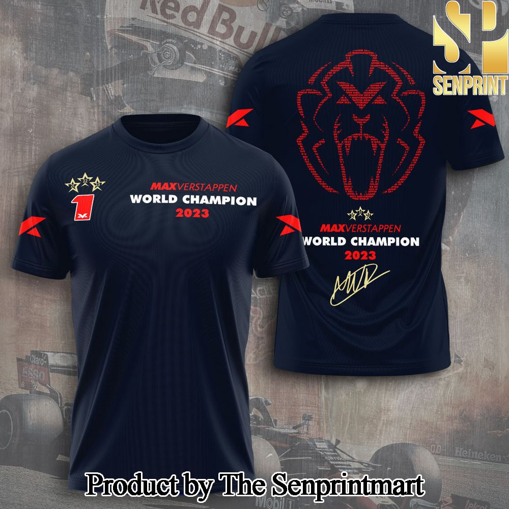 Red Bull Racing F1 2023 Champion 3D Full Printed Shirt – SEN6602