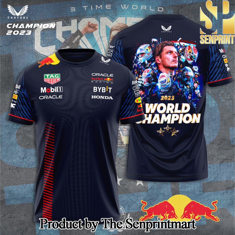 Red Bull Racing F1 2023 Champion 3D Full Printed Shirt – SEN6605