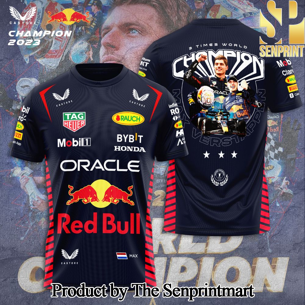 Red Bull Racing F1 2023 Champion 3D Full Printed Shirt – SEN6606