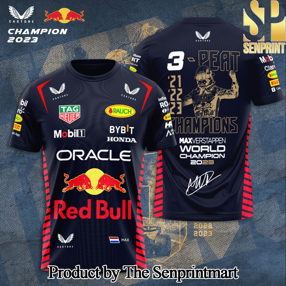 Red Bull Racing F1 2023 Champion 3D Full Printed Shirt – SEN6640