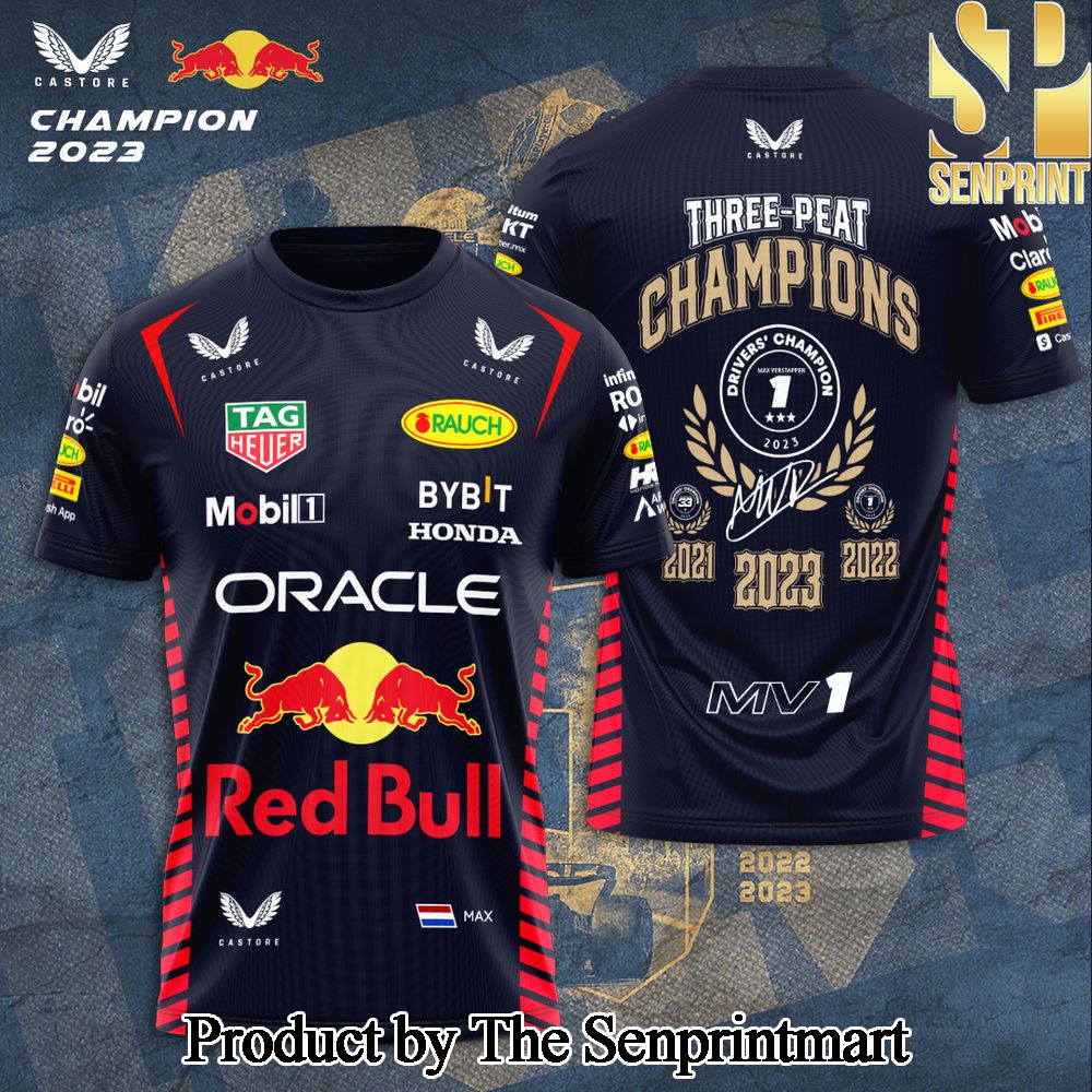 Red Bull Racing F1 2023 Champion 3D Full Printed Shirt – SEN6642