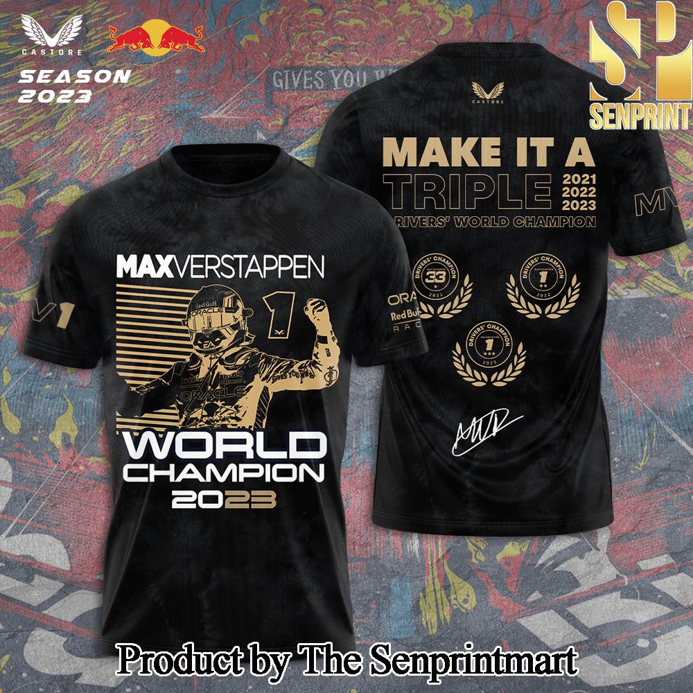 Red Bull Racing F1 2023 Champion 3D Full Printed Shirt – SEN6650