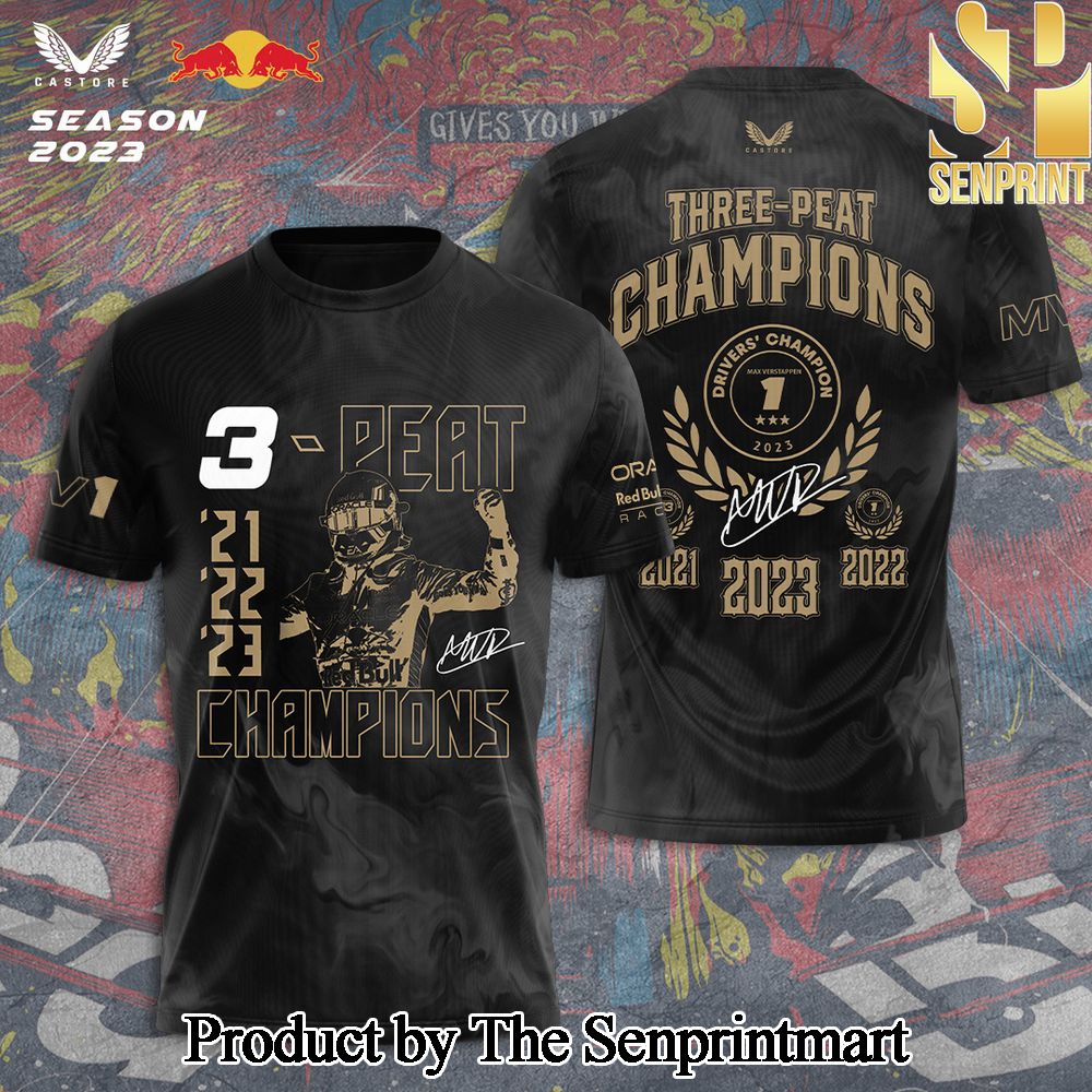 Red Bull Racing F1 2023 Champion 3D Full Printed Shirt – SEN6651