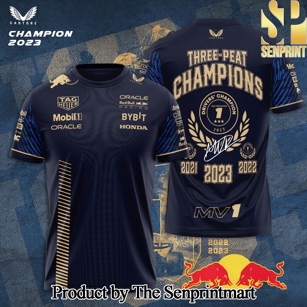 Red Bull Racing F1 2023 Champion 3D Full Printed Shirt – SEN6661