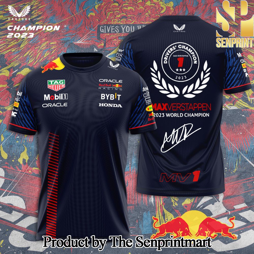 Red Bull Racing F1 2023 Champion 3D Full Printed Shirt – SEN6740