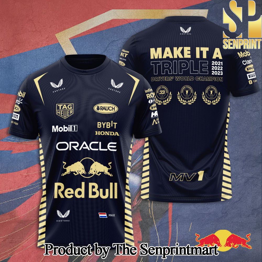 Red Bull Racing F1 3D Full Printed Shirt – SEN6625