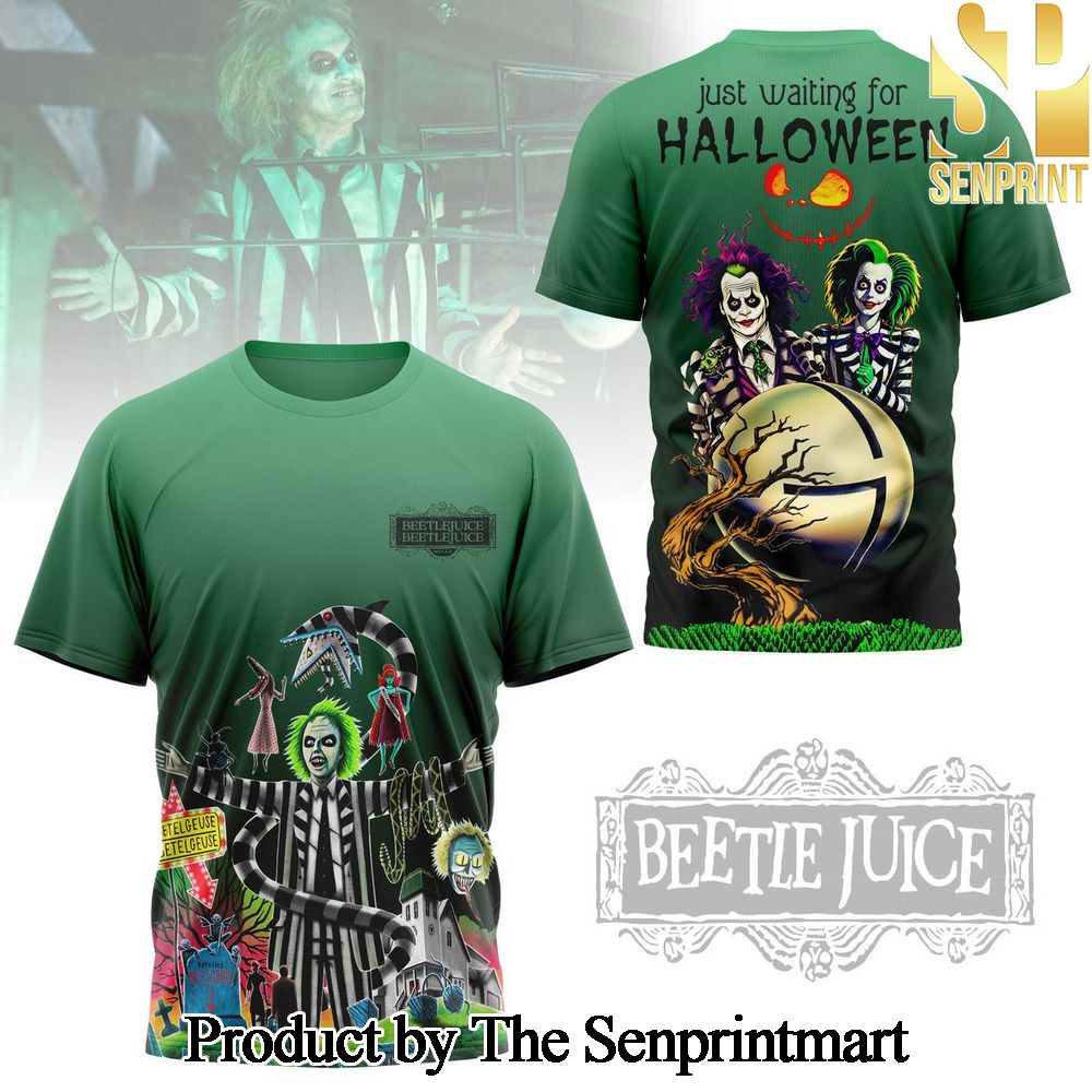 Beetlejuice It’s Just Waiting For Halloween All Over Printed Shirt SEN3035