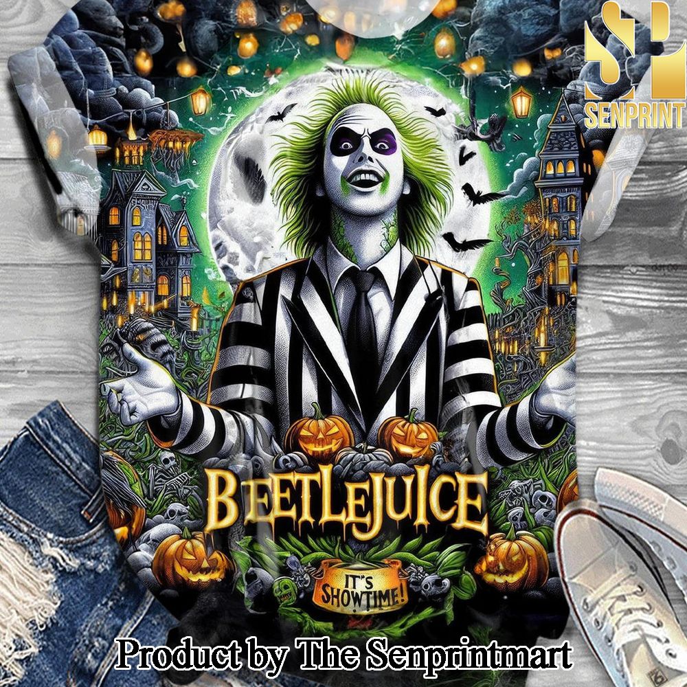 Beetlejuice It’s Showtime For Fans Crew Neck Shirt SEN3012