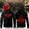 Ohio State Buckeyes Jesus Won Black Hoodie 2024 SEN3117