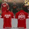 Ohio State Buckeyes Jesus Won Red SweatShirt 2024 SEN3126