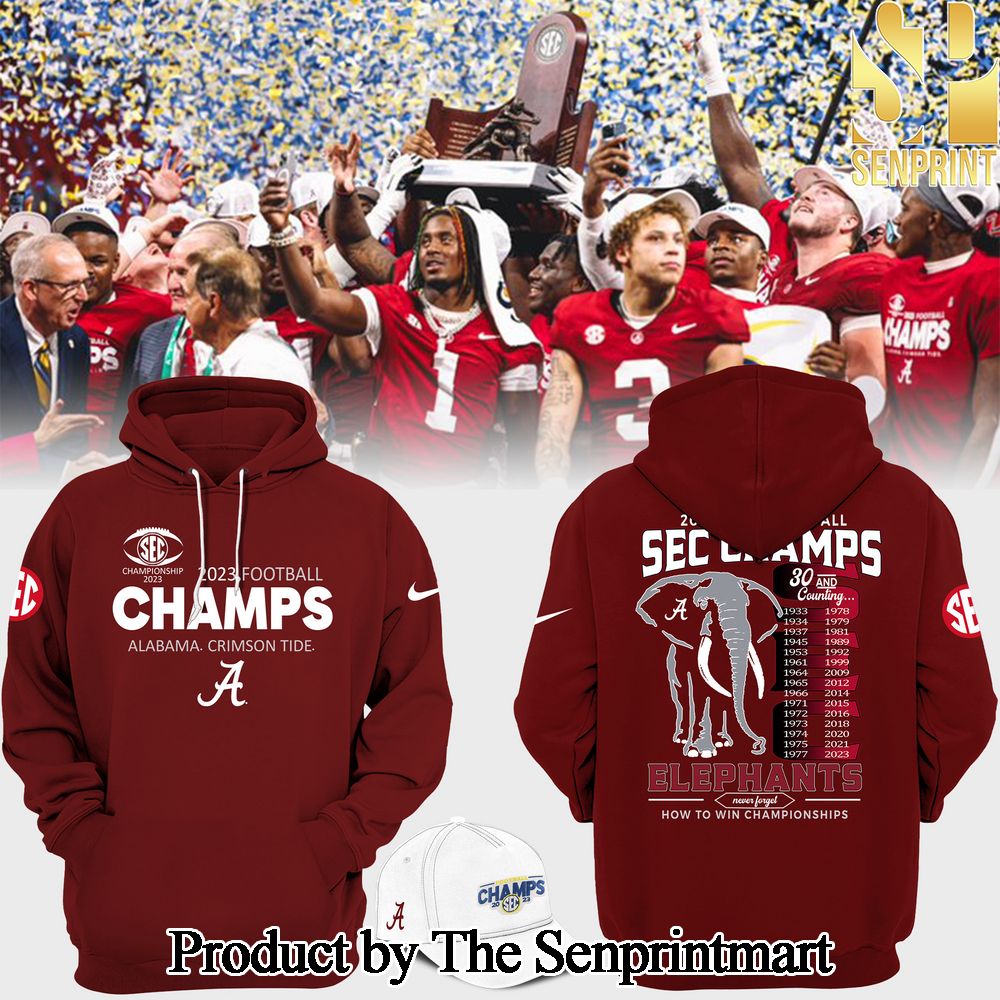 NCAA Alabama Crimson Tide SEC Football Conference Champions Hoodie SEN0224