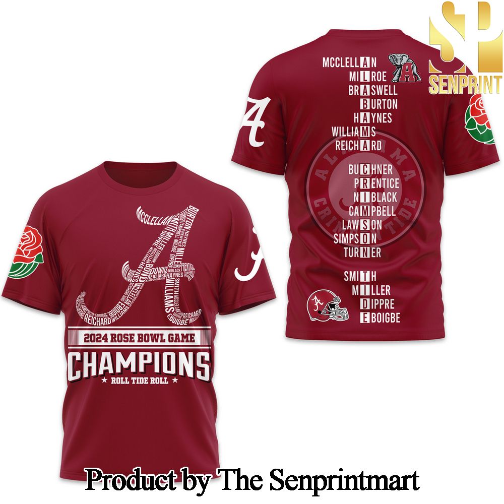 Alabama Crimson Tide For Fan Full Printed Shirt SEN0337