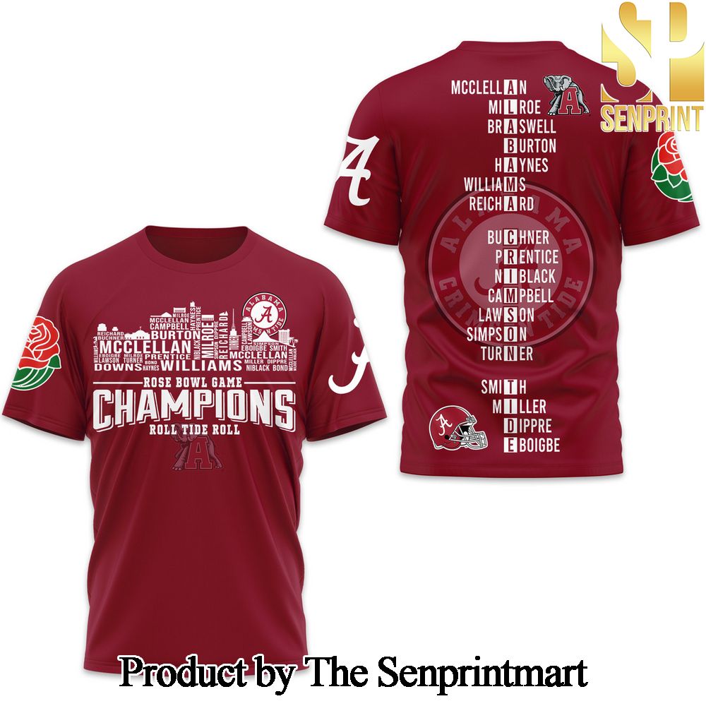 Alabama Crimson Tide For Sport Fan Full Printed Shirt SEN0339