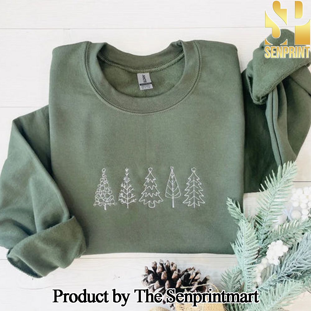 Personalized Christmas Tree Unisex Embroidered Shirt SEN0417