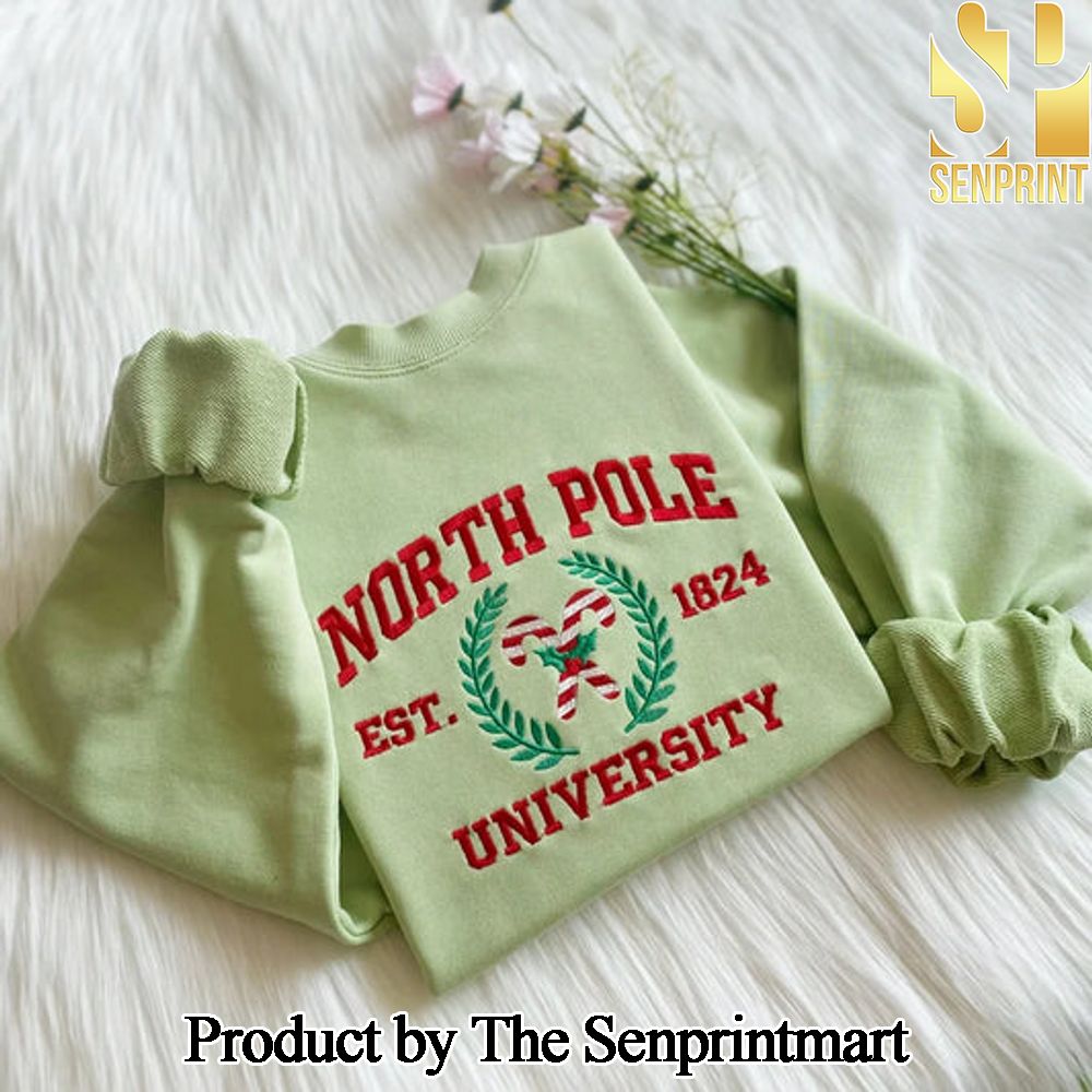 Personalized North Pole University Unisex Embroidered Shirt SEN0419