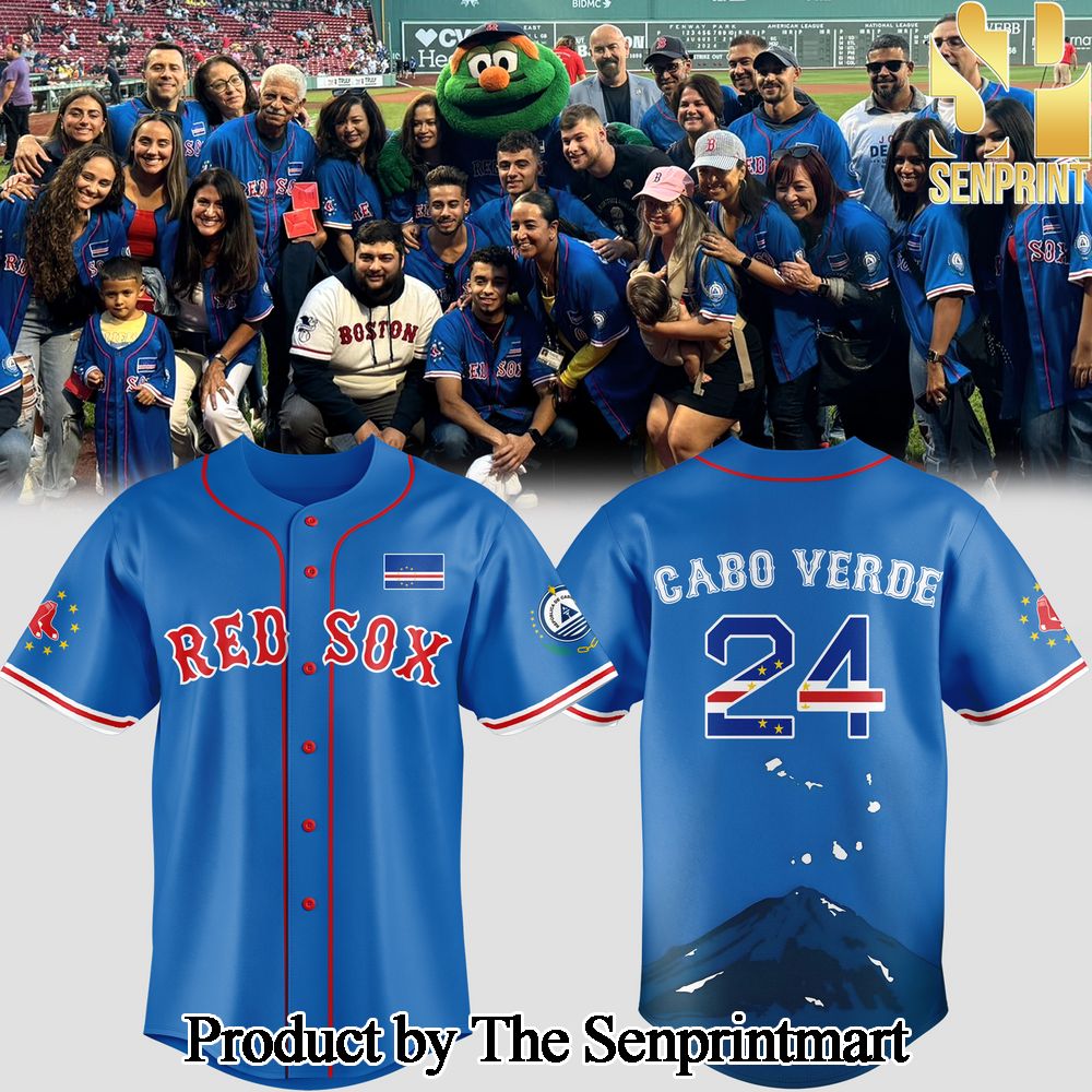 Boston Red Sox Cabo Verdean celebration For Sport Fans All Over Print Baseball Jersey SEN0513