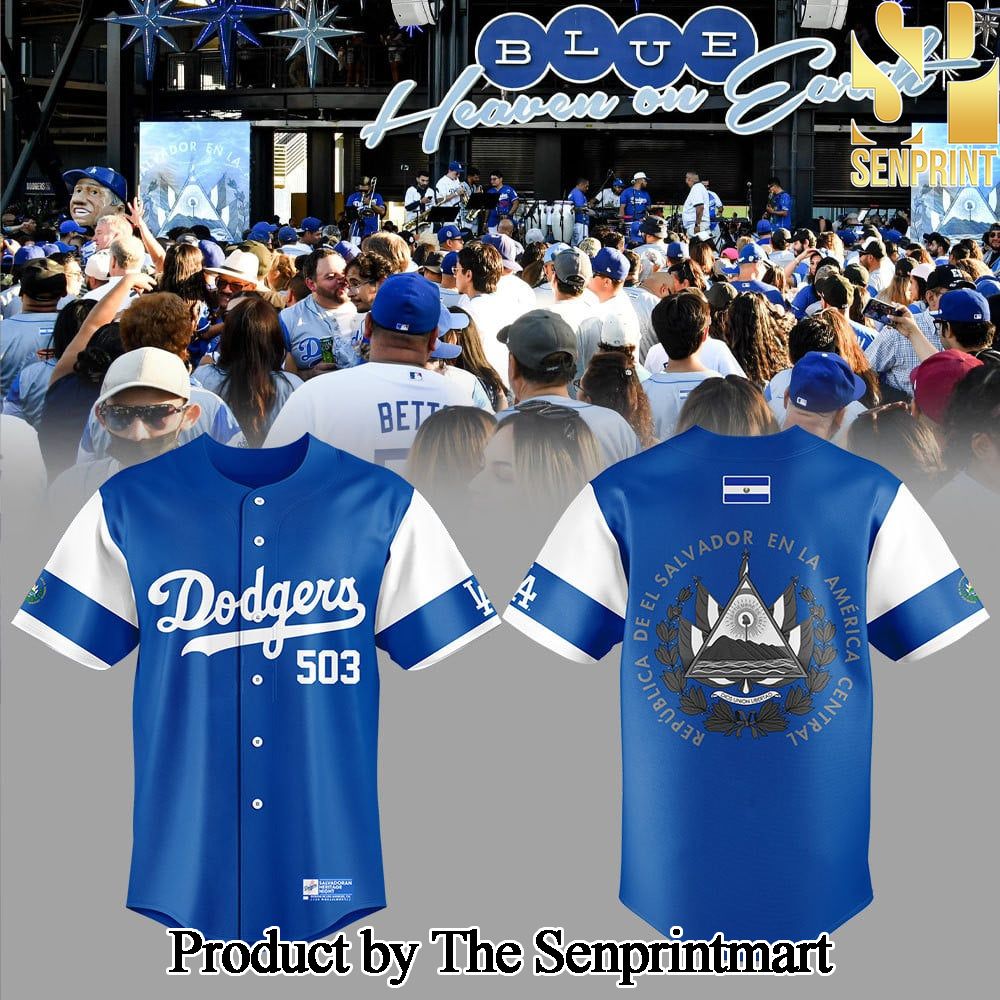 Los Angeles Dodgers Heritage Night Salvador For Fan All Over Printed Baseball Jersey SEN0511